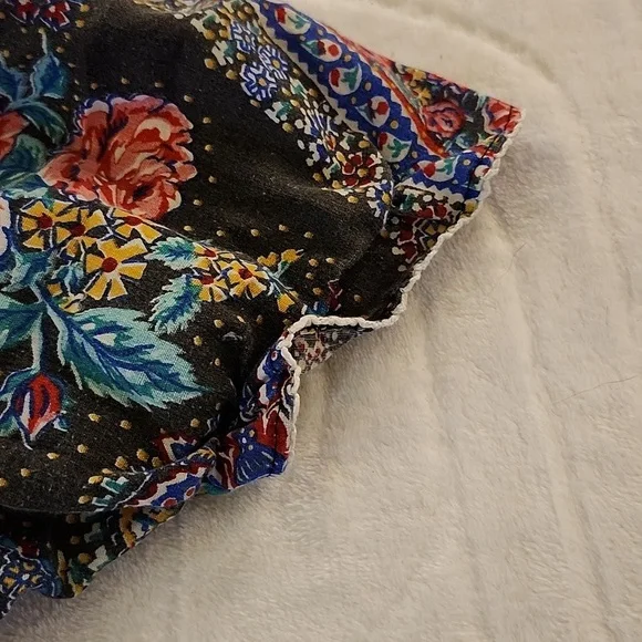 Vintage Kayser Floral Paisley Off-Shoulder Rouched Empire Waist Long Dress. Med. - Picture 2 of 10